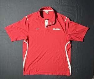 Vintage Nike Team Oklahoma Sooners Dri-FIT Polo Shirt Men's Size Large